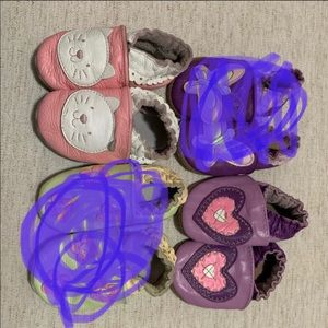 Robeez girl shoes lot 0-6 months